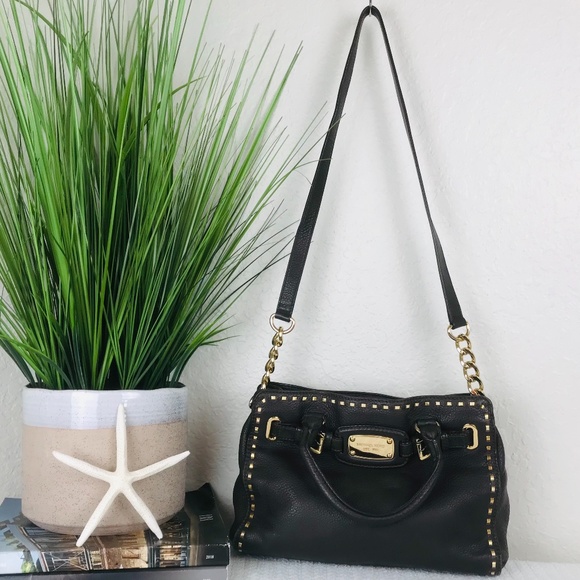 MICHAEL Michael Kors Handbags - MICHAEL KORS BROWN PEBBLED LEATHER SATCHEL